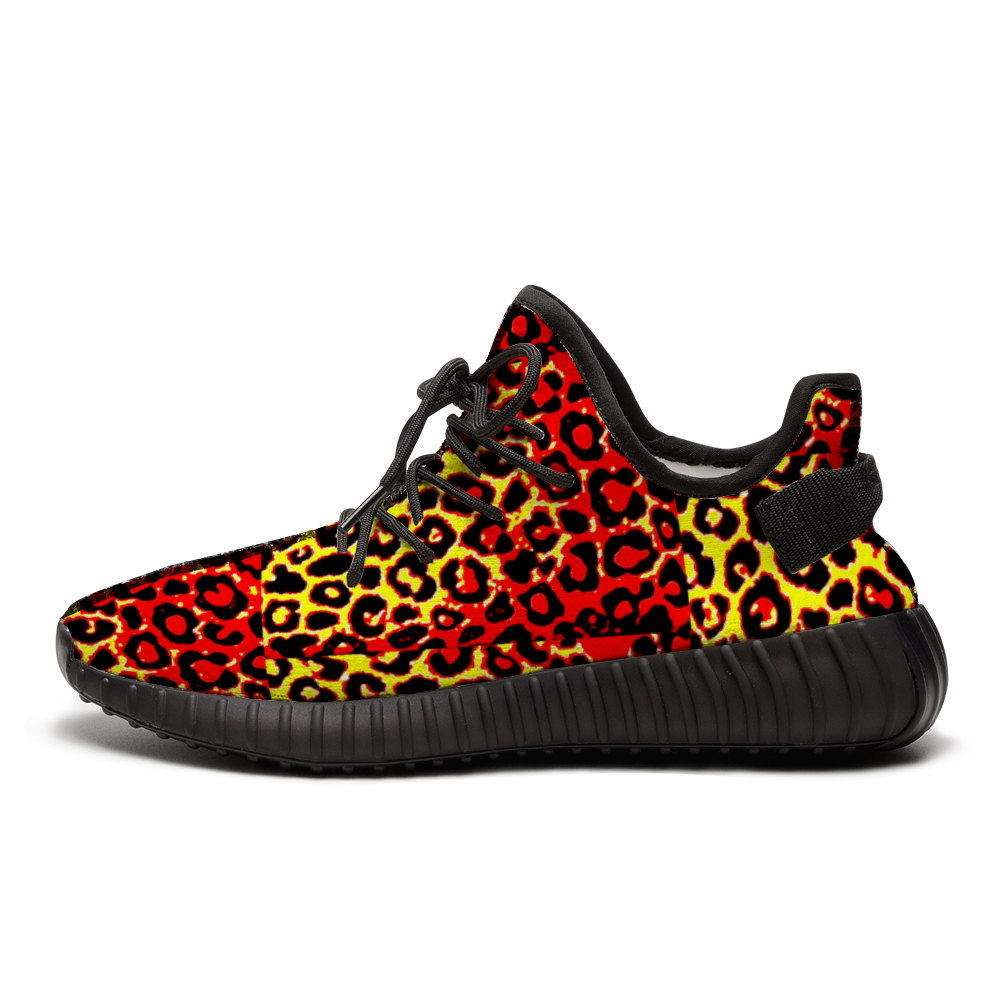 Custom Shoes Unisex Black Breathable Lace-up Sneakers