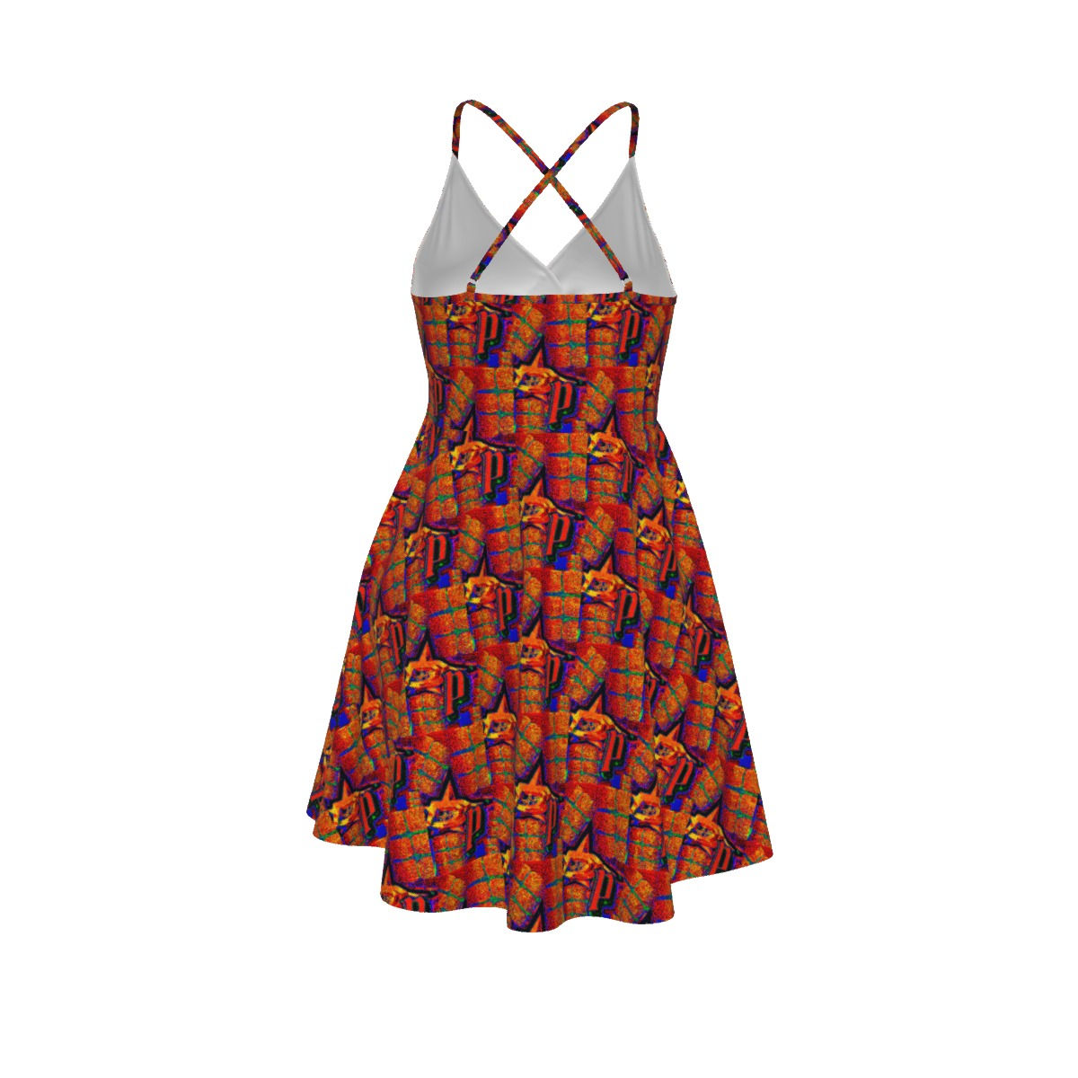 All-Over Print Women‘s Cross Cami Dress