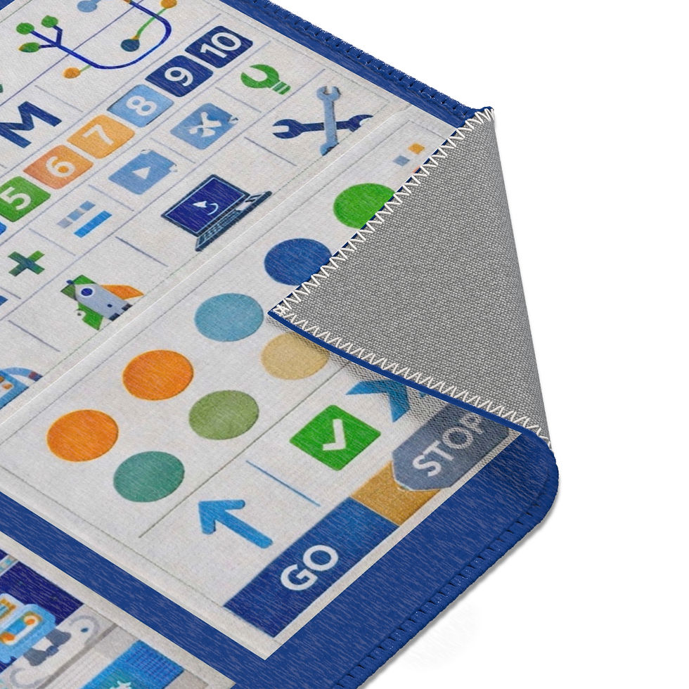 Thumbnail: STEM Kids Area Rug — Educational Coding & Space Play Mat 