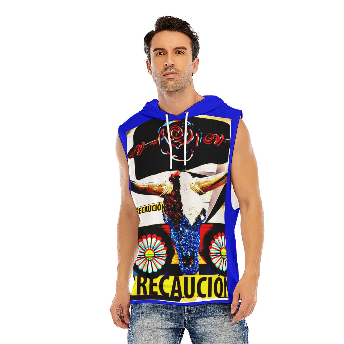 Texas rose- Men’s Sleeveless Pullover Hoodie