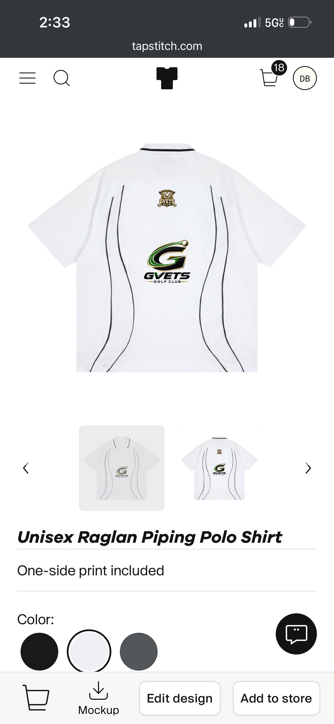 Unisex Raglan Piping Polo Shirt