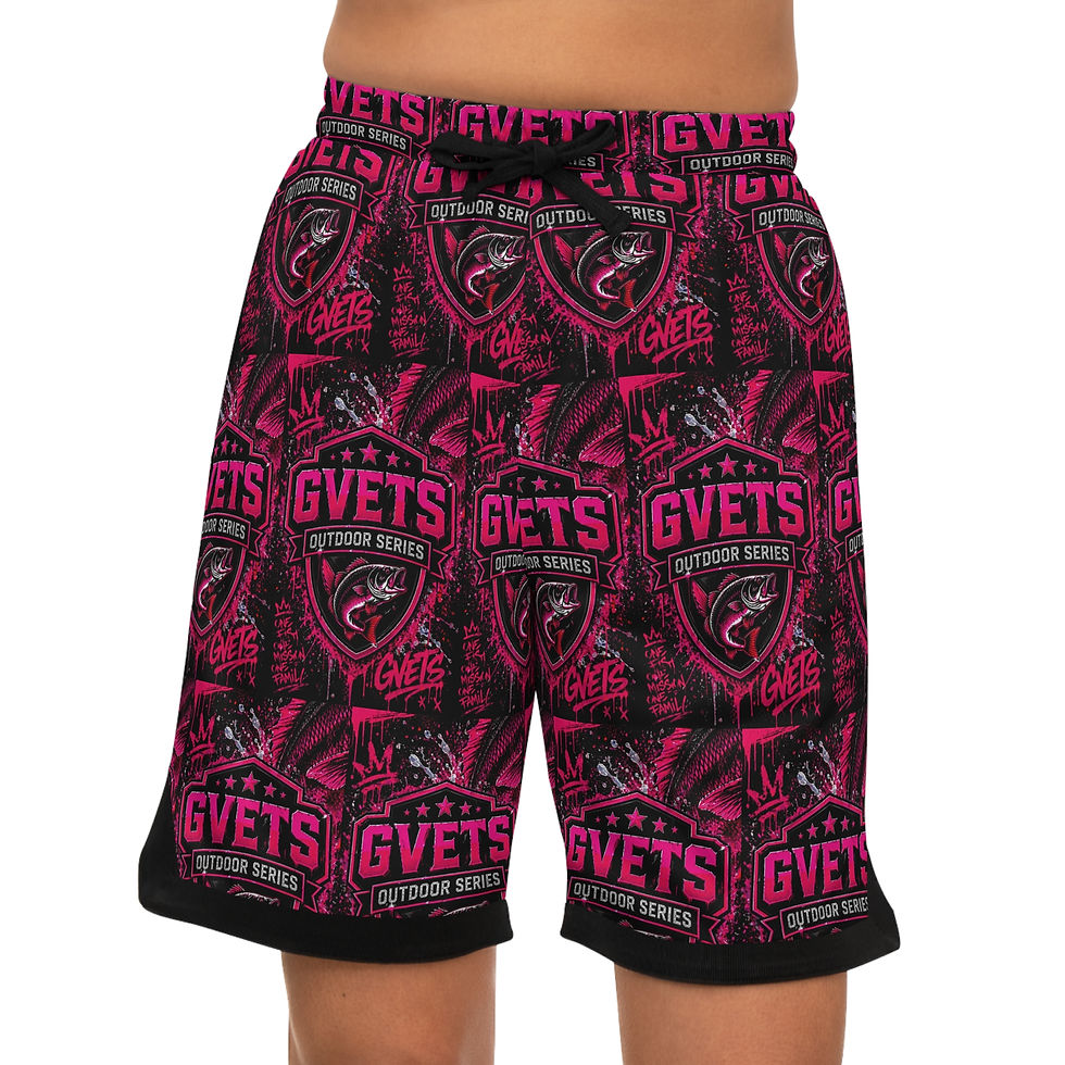 Thumbnail: Basketball Graphic Shorts — GVETS All-Over Print Rib Shorts