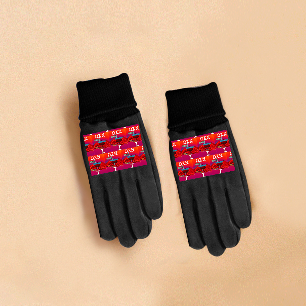 I Love NYC Unisex Suede Gloves Winter Gloves With Sensitive Touch Screen Fingers