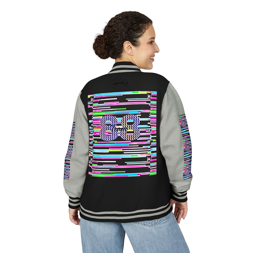 Thumbnail: Vibrant Unisex Heavyweight Letterman Jacket with Colorful Graphics