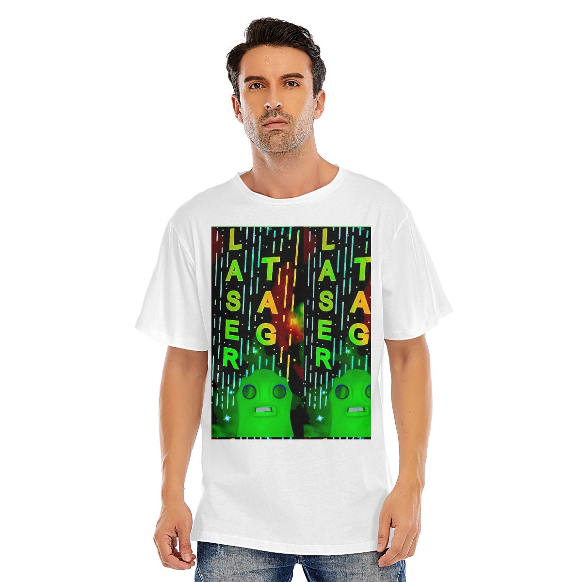 LASER/TAG- Unisex Oversized Short Sleeve T-shirt | 180GSM Cotton (DTF)