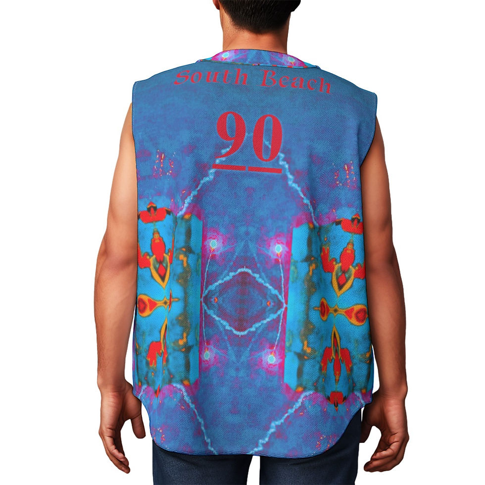 Thumbnail: South Beach Waves 🌊24’ Sleeveless Baseball Jersey
