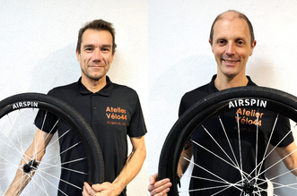 Jean-Charles et Jérôme, créateurs des roues artisanales AIRSPIN