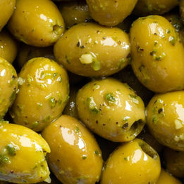 Selection of green olives