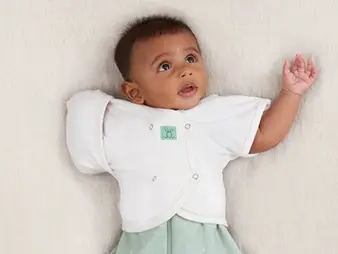 Butterfly Cardi - Transition baby from arms-in swaddling to arms-out sleeping