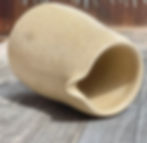 schwerer Krug in Beige, auch als Vase geeignet