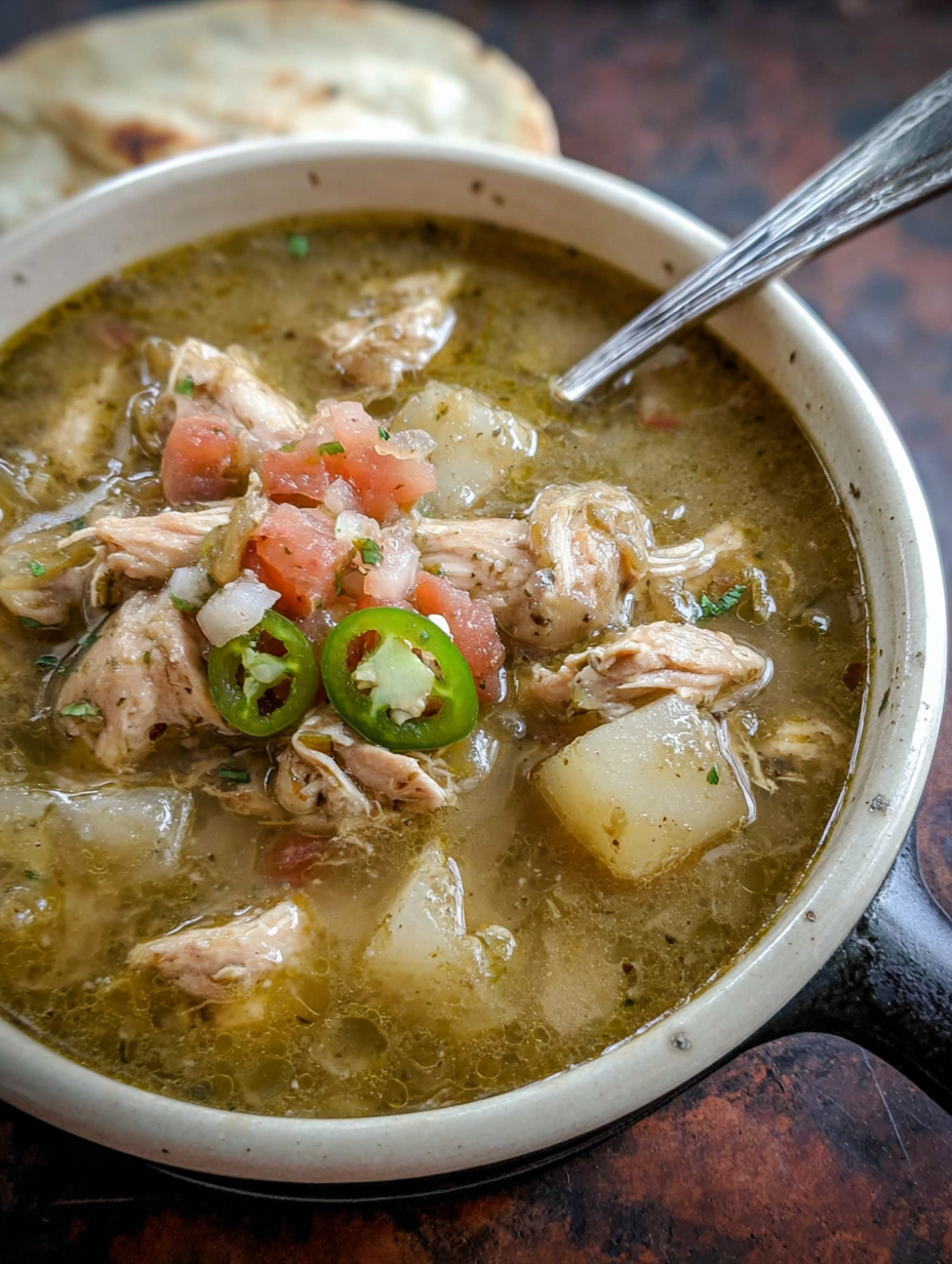 New Mexico Green Chile Stew With Tender Pork, Roasted Hatch Chiles, And A Rich, Rustic Broth