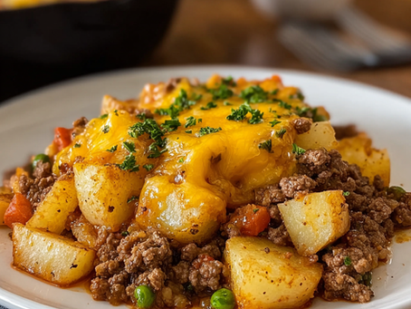 Cowboy Beef & Potato Casserole: A Cheesy, Hearty Comfort Bake That Brings Everyone to the Table