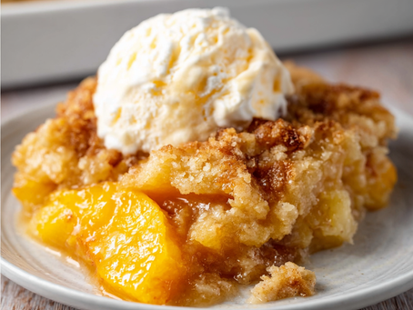 Peach Dump Cake: A Golden, Gooey Dessert With Juicy Peaches and Buttery Crumble
