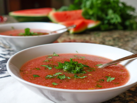 Watermelon Gazpacho That’s Sweet, Savory, and the Most Refreshing Soup You’ll Eat All Summer