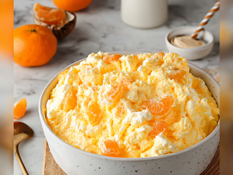 Orange Fluff Dessert Salad: A Creamy Citrus Treat With Marshmallows and Mandarin Oranges