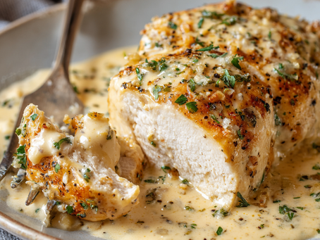 Cream Cheese Chicken: Tender Golden Chicken Simmered in a Velvety Garlic-Parmesan Sauce for Comforting Flavor
