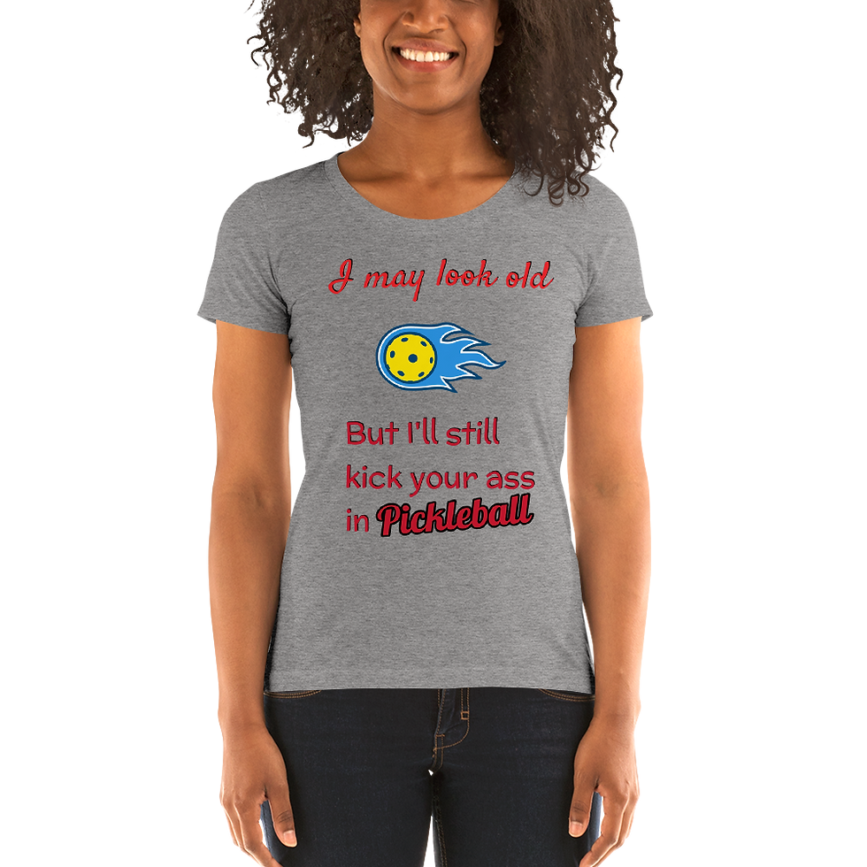 縮圖：'I may look old' Ladies' Pickleball t-shirt