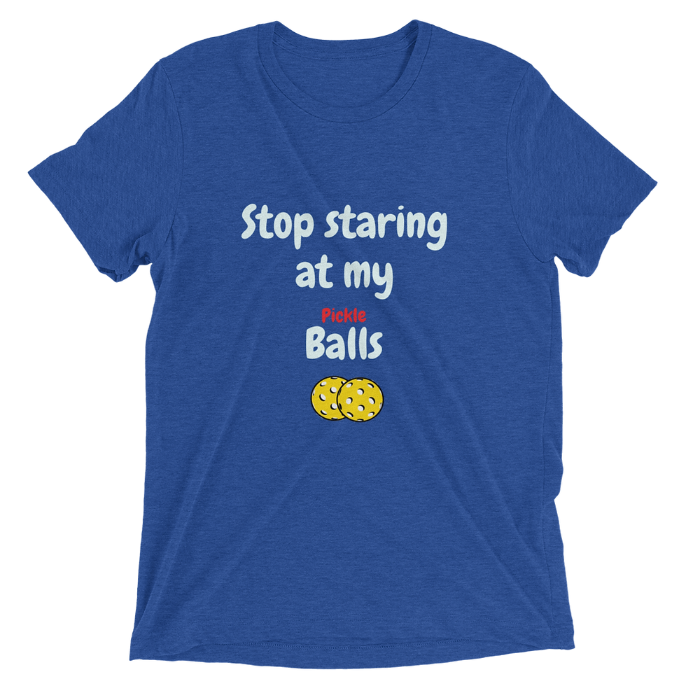 Miniature : 'Stop staring at my Balls' Men's Pickleball T-shirt
