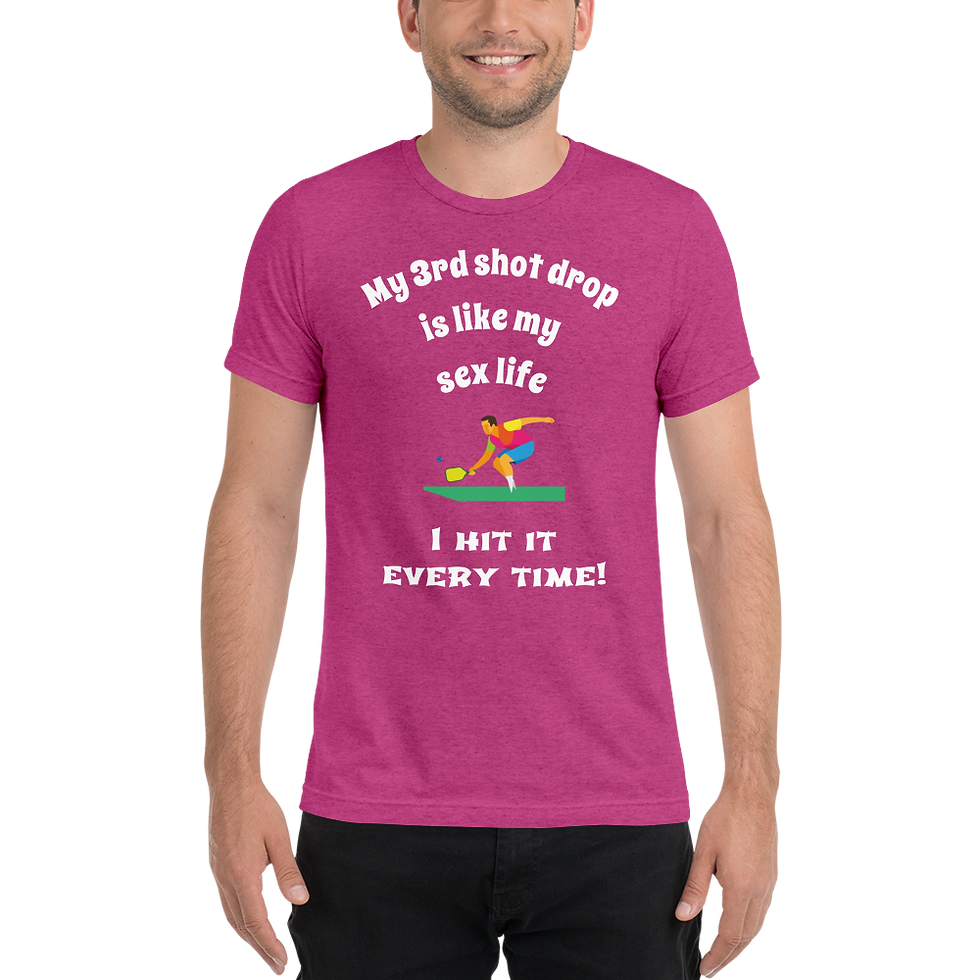 Miniature : '3rd shot like my sex life - I hit it every time' Men's Pickleball T-shirt