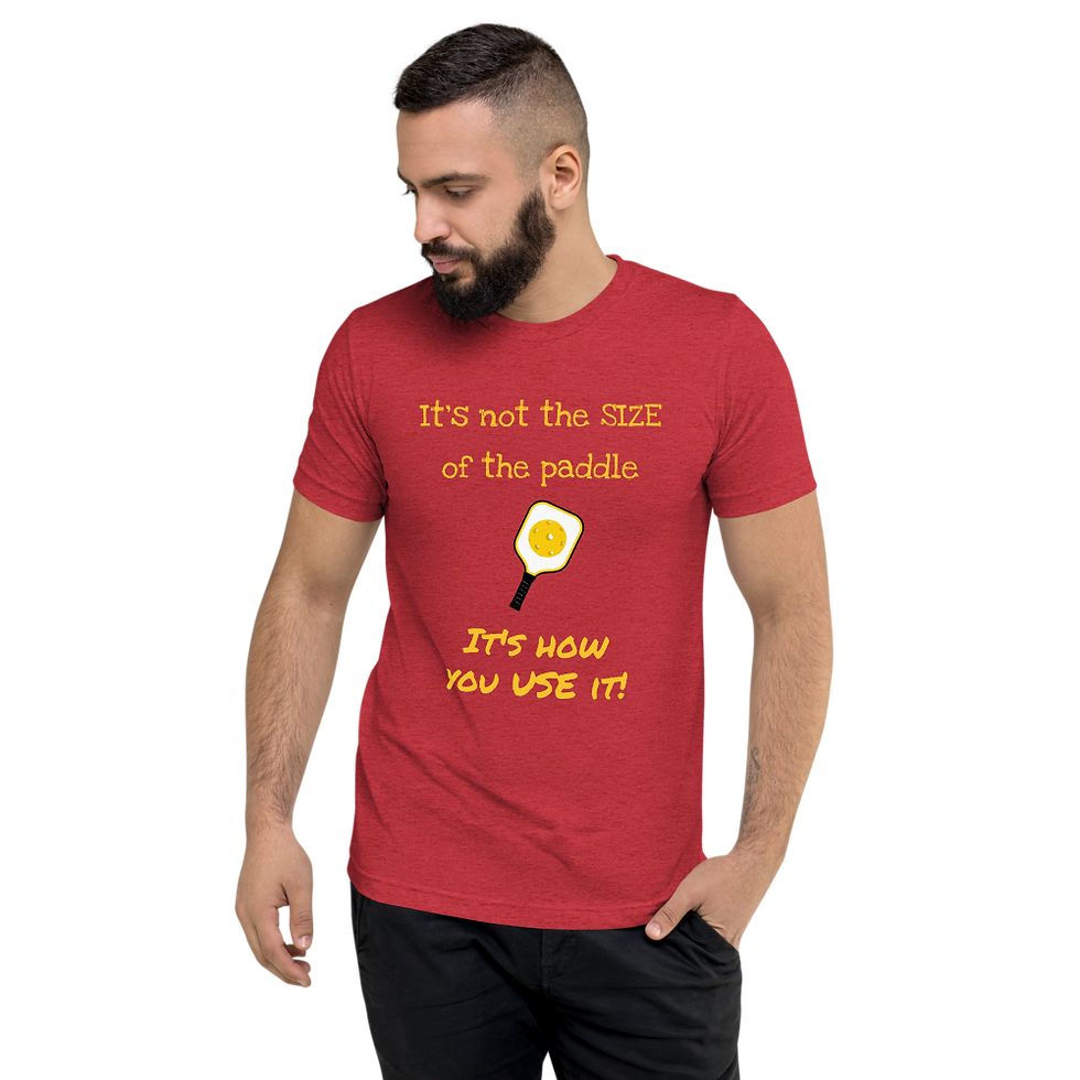 थंबनेल: 'It's not the SIZE of the paddle' Men's Pickleball T-shirt