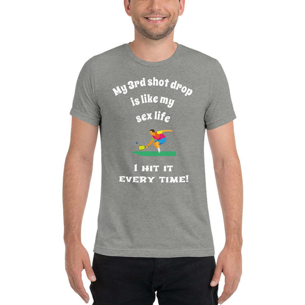 Thumbnail: '3rd shot like my sex life - I hit it every time' Men's Pickleball T-shirt