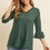Thumbnail: Solid Bell Sleeve V-Neck Top