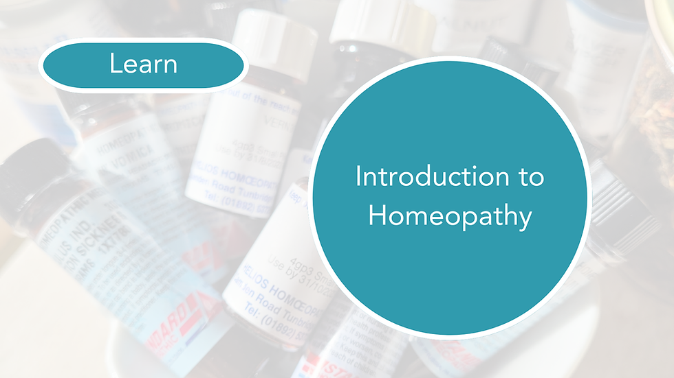 Intro to Homeopathy at Nourish Collaborative