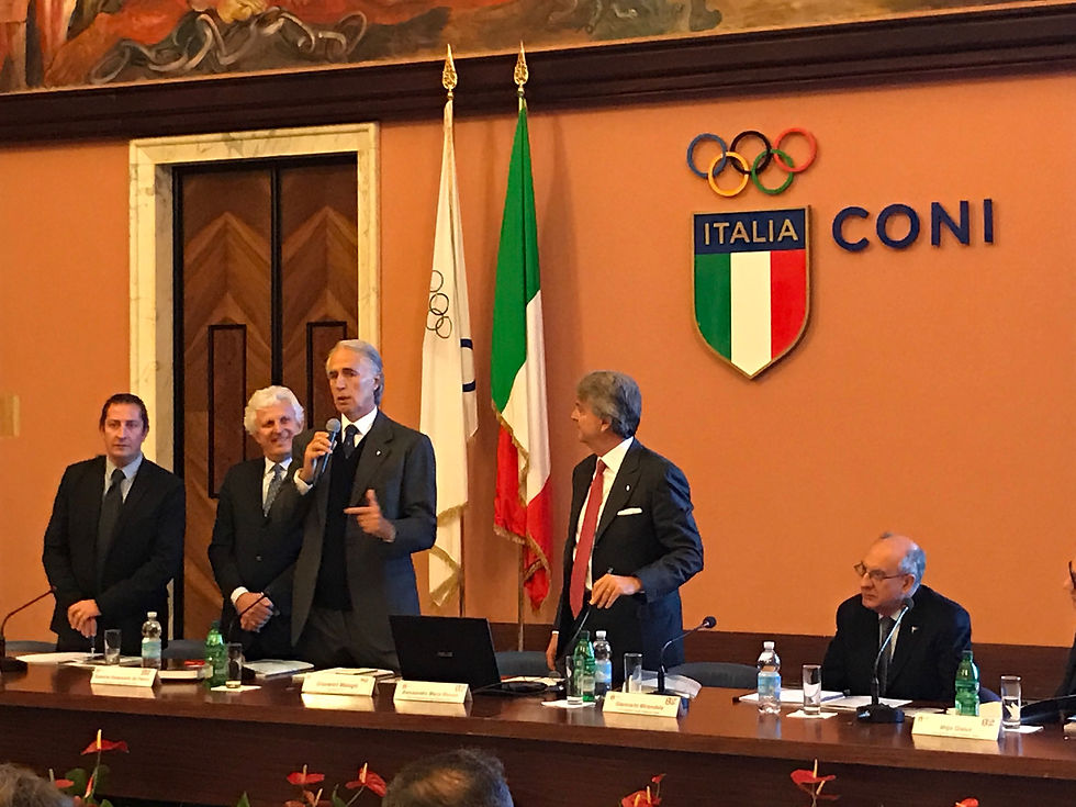 Il Presidente CONI Malagò durante l'Assemblea Nazionale Legavela