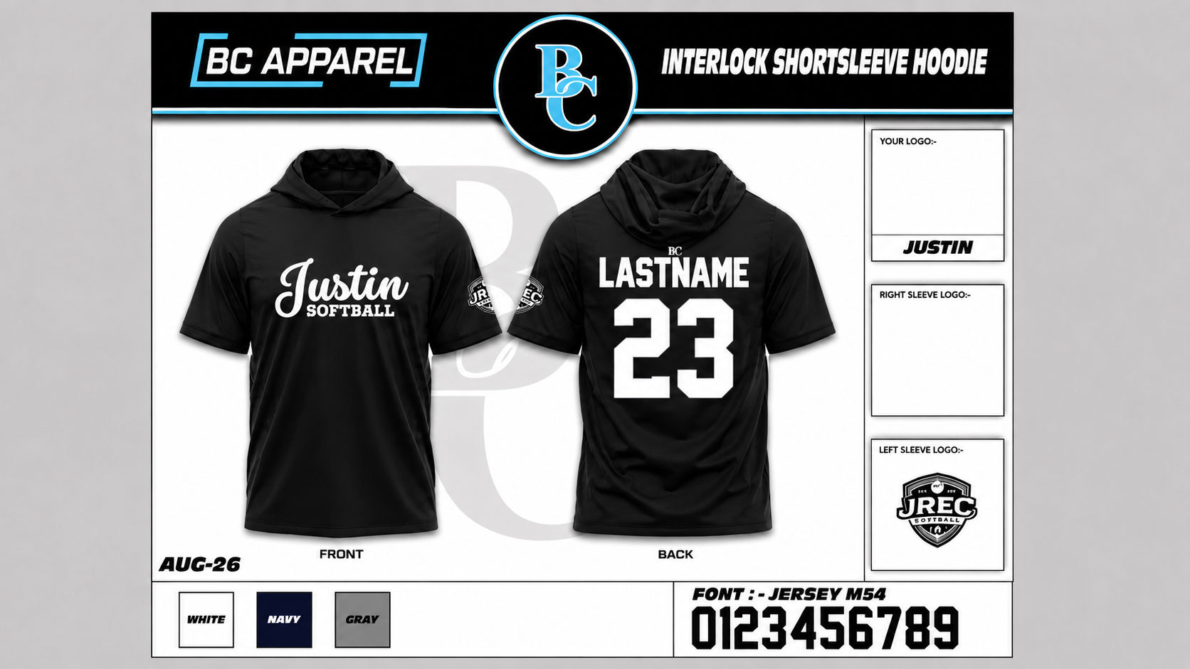 Justin Softball Hooded