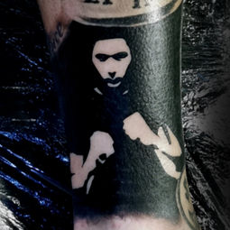 Blackwork tattoo of a man done in monstera ink tattoo studio east london