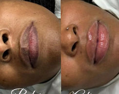 semi permanent make-up lip colour correction neutralisation done at monstera ink tattoo studio in essex