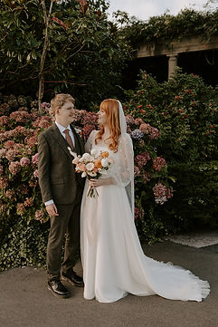 Real Bride Emma wearing our Paris Ivory