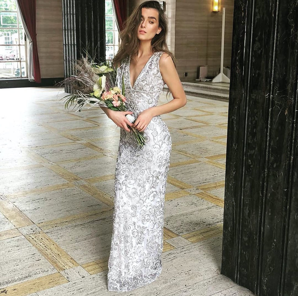 Miniaturbild: Karima | Besticktes Brautkleid mit Perlen