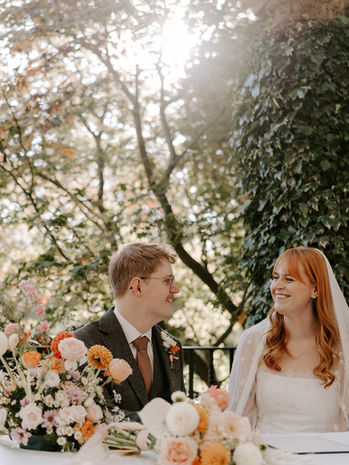 Emma wore a Paris Ivory gown by Amy Mair Couture.