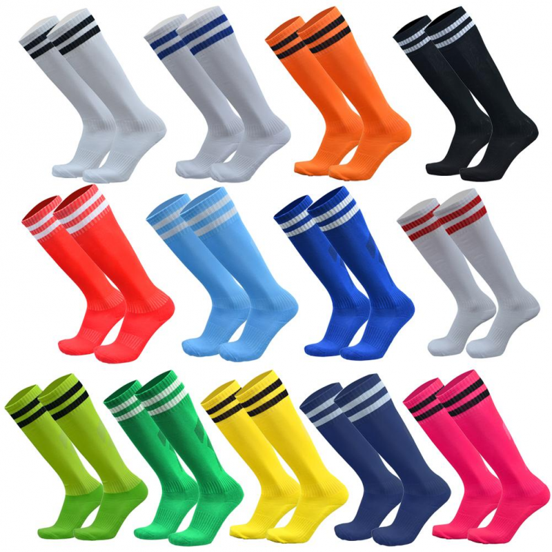 1 Pair Football Sports Socks Long  Knee Cotton Spandex Kids   Legging Stockings 
