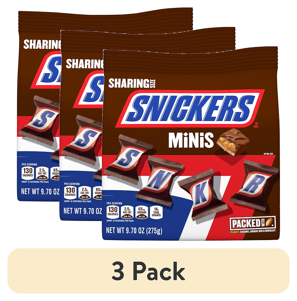 Snickers Mini Size Milk Chocolate Candy Bars - 9.7 Oz Bag