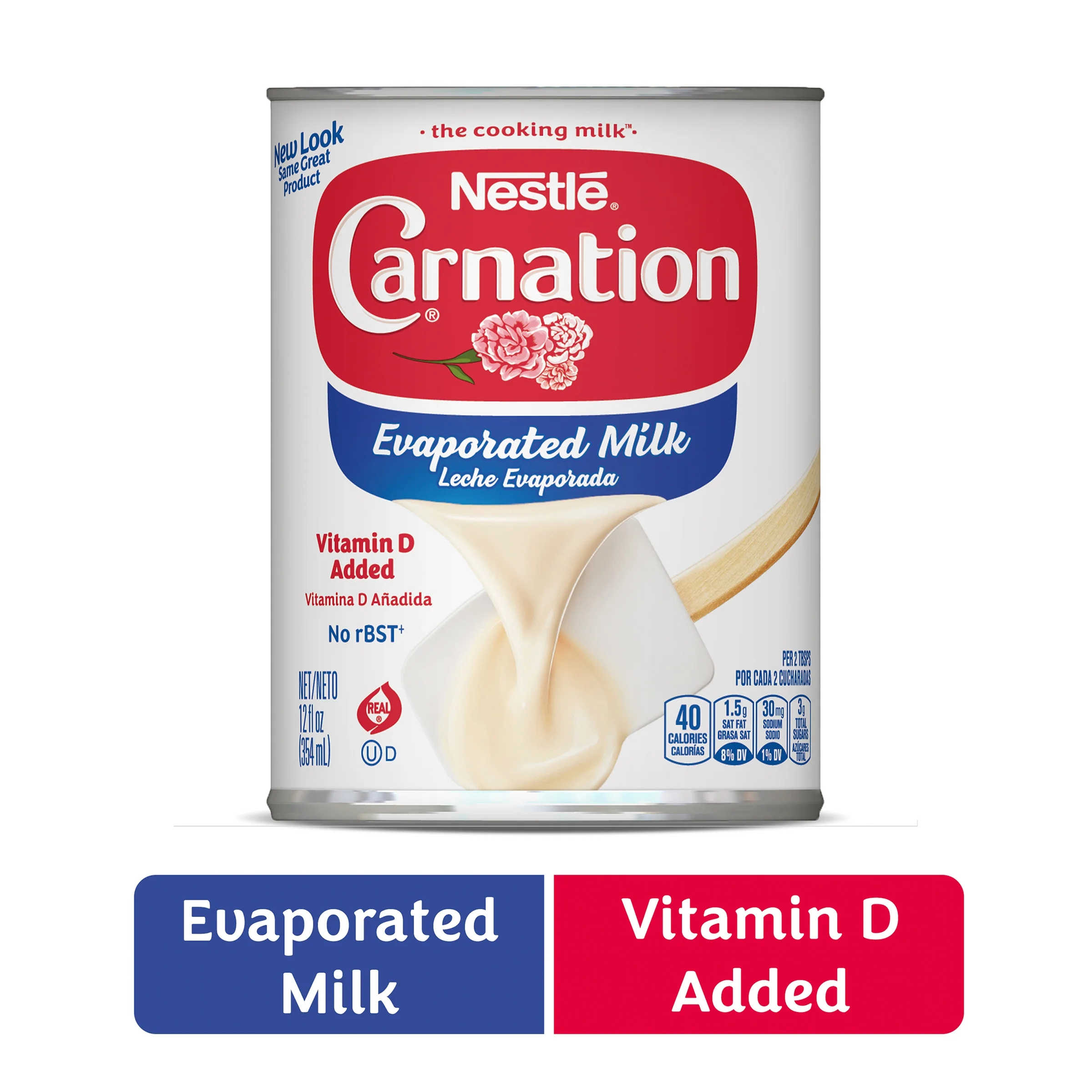 Nestle Carnation Vitamin D Added Evaporated Milk for Holiday Baking, 12 Fl. Oz. 
