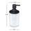 縮圖：Better Homes & Gardens Ribbed Glass and Metal Soap Pump, White with Black Accent