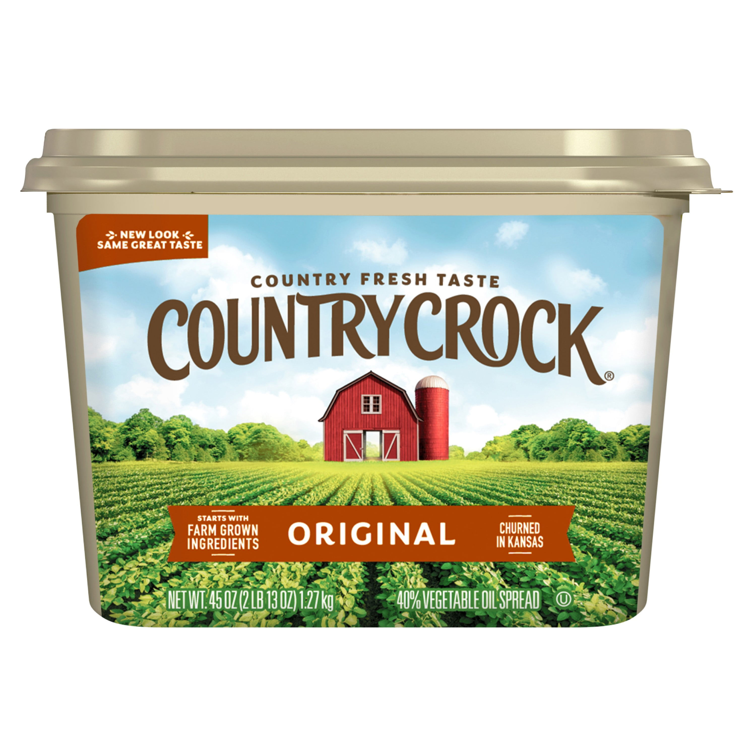 Country Crock Original Vegetable Oil Spread, 45 Oz Tub (Refrigerated)