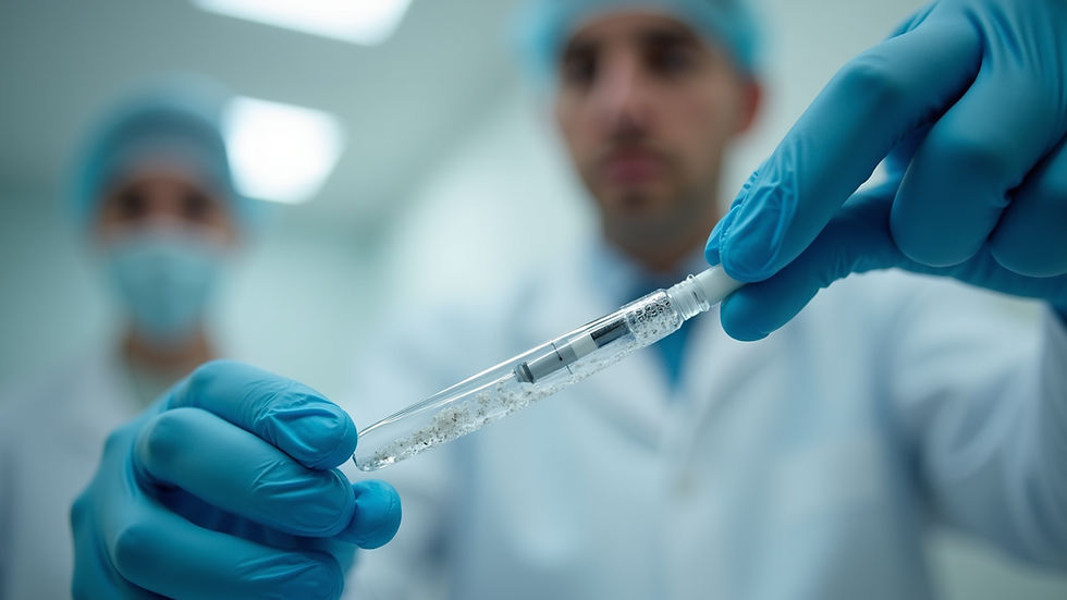 Close-up view of a clinical trial screening process