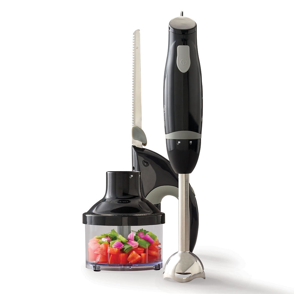 Oster Food Prep Kit with Immersion Blender, Electric Knife, and 2-Cup Mini Food