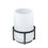 縮圖：Better Homes & Gardens Ribbed Glass and Metal Soap Pump, White with Black Accent