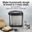 サムネイル： Hamilton Beach Artisan Dough & Bread Maker, 14 Settings, Stainless Steel, 29985