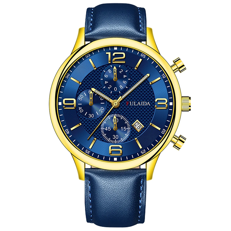 Watches for Men Fashion Sport Stainless Steel Case Belt Band Quartz Analog Wrist