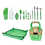 Thumbnail: Indoor Gardening Stainless Steel Tool Set, 14 Pieces, Green