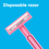 Miniatura: Daisy Gillette Disposable Razors for Women, 2-Bladed, 18 Count, Pink