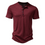 Thumbnail: Henley Collar Summer Men Casual Solid Color Short Sleeve T Shirt for Men Polo me