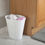 섬네일: Sterilite 2.5 Gal. Wastebasket, Plastic, Bathroom, White Trash Can