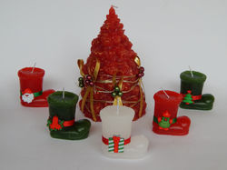 Velas de Natal Pinheirinho e Botinhas