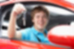 young man just passed his driving test